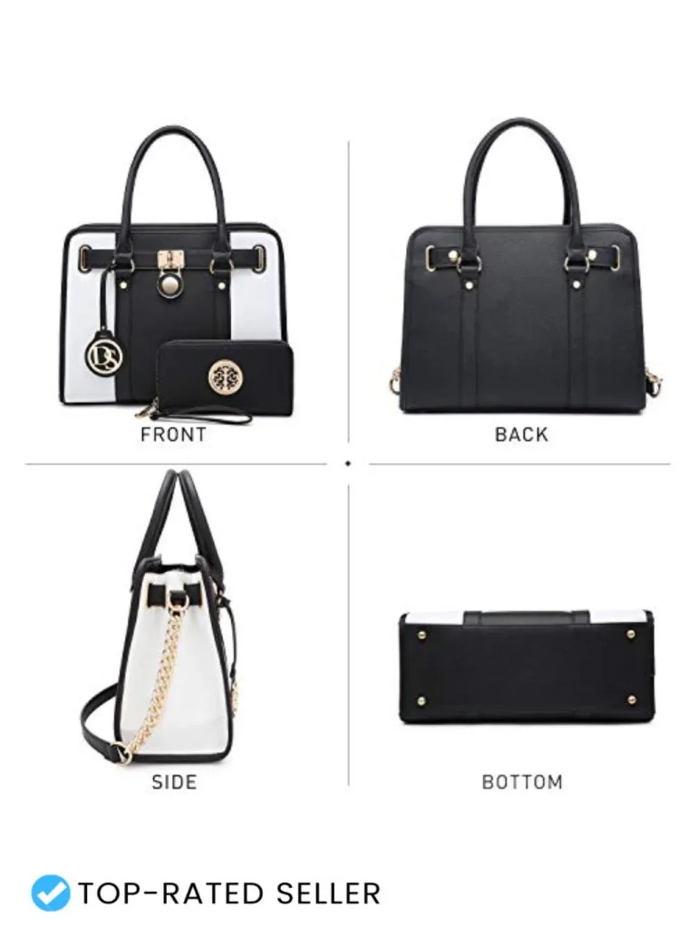 Women's Satchel Handbag Purse Shoulder Bag Tote with Matching Wallet